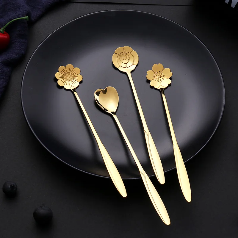 Long Handle Coffee Spoon Stainless Steel Coffee Stirrer Creative Blossom Dessert Spoon Ice Cream Spoon Fashion Tableware
Long Handle Coffee Spoon Stainless Steel Coffee Stirrer Creative Blossom Dessert Spoon Ice Cream Spoon Fashion Tableware