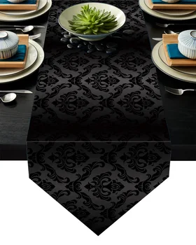 Black Mandala Pattern Paisley Table Runner Table Flag Home Party Decorative Tablecloth Table Runners for Wedding
Black Mandala Pattern Paisley Table Runner Table Flag Home Party Decorative Tablecloth Table Runners for Wedding
