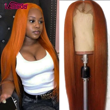 Ginger Orange Lace Front Human Hair Wigs Transparent Lace Colored Peruvian Straight Wig Light Brown Remy Blonde Lace Frontal Wig 
Ginger Orange Lace Front Human Hair Wigs Transparent Lace Colored Peruvian Straight Wig Light Brown Remy Blonde Lace Frontal Wig