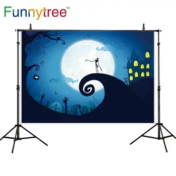 Funnytree photographic background Halloween night moon castle Cartoon child light spider photo backdrops photophone photocall
Funnytree photographic background Halloween night moon castle Cartoon child light spider photo backdrops photophone photocall