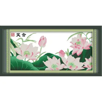 Joy Sunday Cross Stitch Lotus With Smile Cross Stitch11&14CT Printed Counted Water Soluble Cloth Needlework Kits for Home Decor
Joy Sunday Cross Stitch Lotus With Smile Cross Stitch11&14CT Printed Counted Water Soluble Cloth Needlework Kits for Home Decor