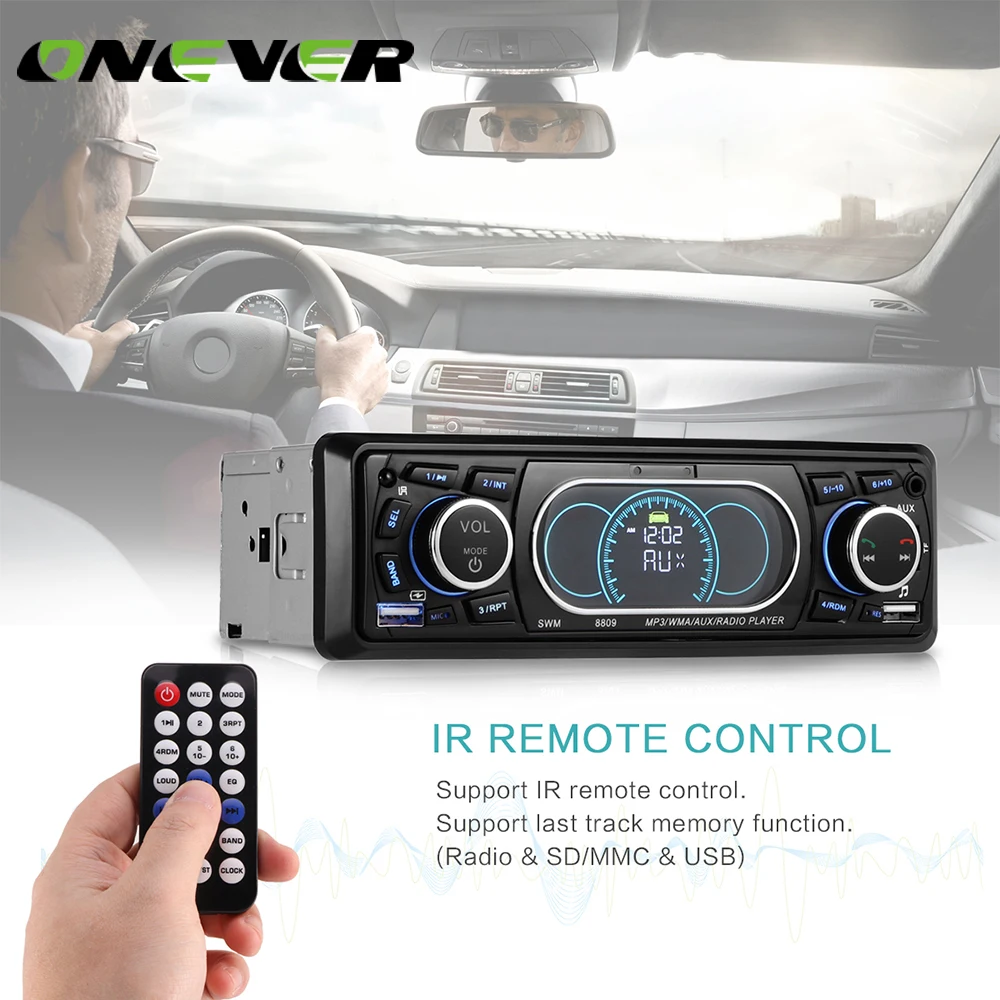 Bluetooth 1 Din автомобильный стерео аудиомодулятор MP3 радио плеер USB/TF/AUX/FM приемник с