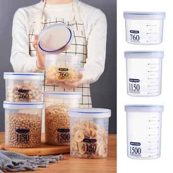 760ml/1150ml/1500ml Transparent Sealed Food Container Kitchen Cereals Snacks Milk Powder Storage Box
760ml/1150ml/1500ml Transparent Sealed Food Container Kitchen Cereals Snacks Milk Powder Storage Box