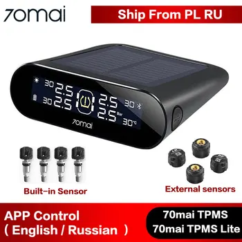 70mai Tyre Pressure Sensor Tire Pressure Monitoring System Solar Power LCD Display Xiaomi 70 Mai TPMS Car Security Alarm System
70mai Tyre Pressure Sensor Tire Pressure Monitoring System Solar Power LCD Display Xiaomi 70 Mai TPMS Car Security Alarm System