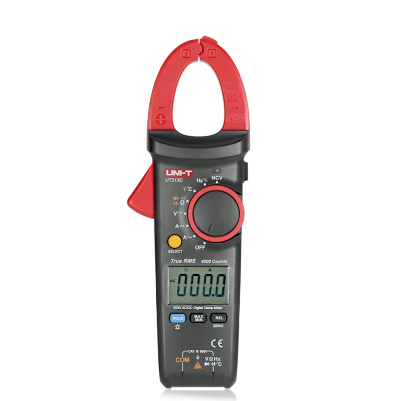 UNI-T UT213C 400A Digital Clamp Meters Voltage Resistance Capacitance Multimeter Temperature Auto Range Multimetro Diode TrueRMS
UNI-T UT213C 400A Digital Clamp Meters Voltage Resistance Capacitance Multimeter Temperature Auto Range Multimetro Diode TrueRMS