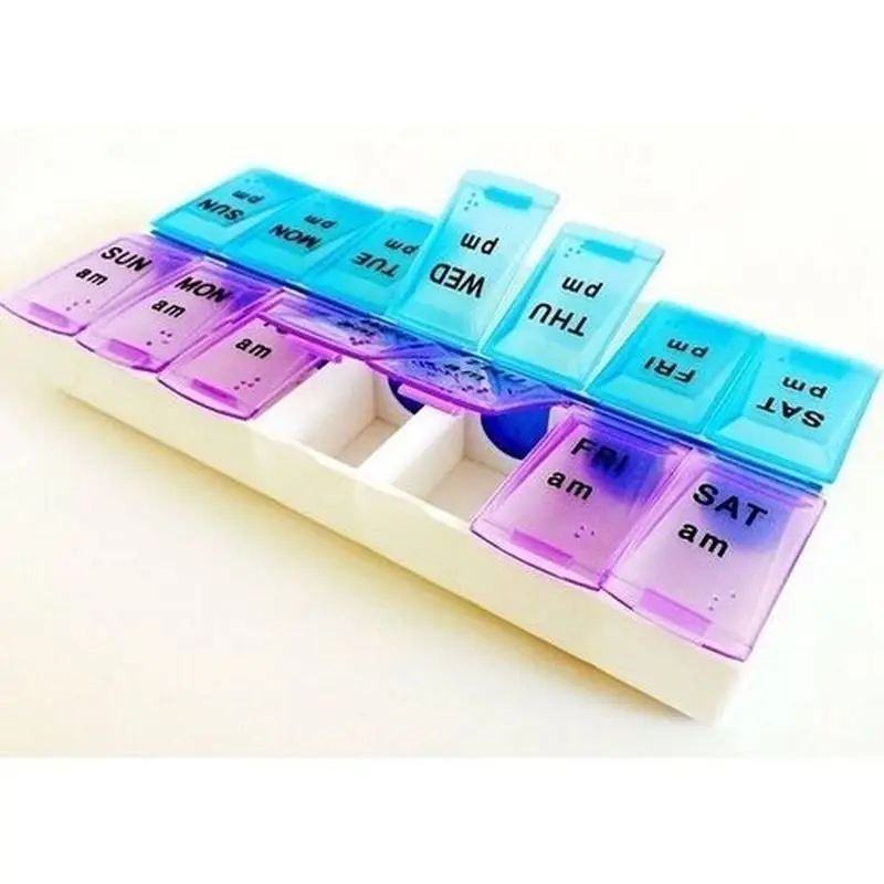 Carrywon Double Row 7 Days Portable Pill Box Weekly Small Plastic Medicine Containers with Lids Pill Storage Medicine Box
Carrywon Double Row 7 Days Portable Pill Box Weekly Small Plastic Medicine Containers with Lids Pill Storage Medicine Box