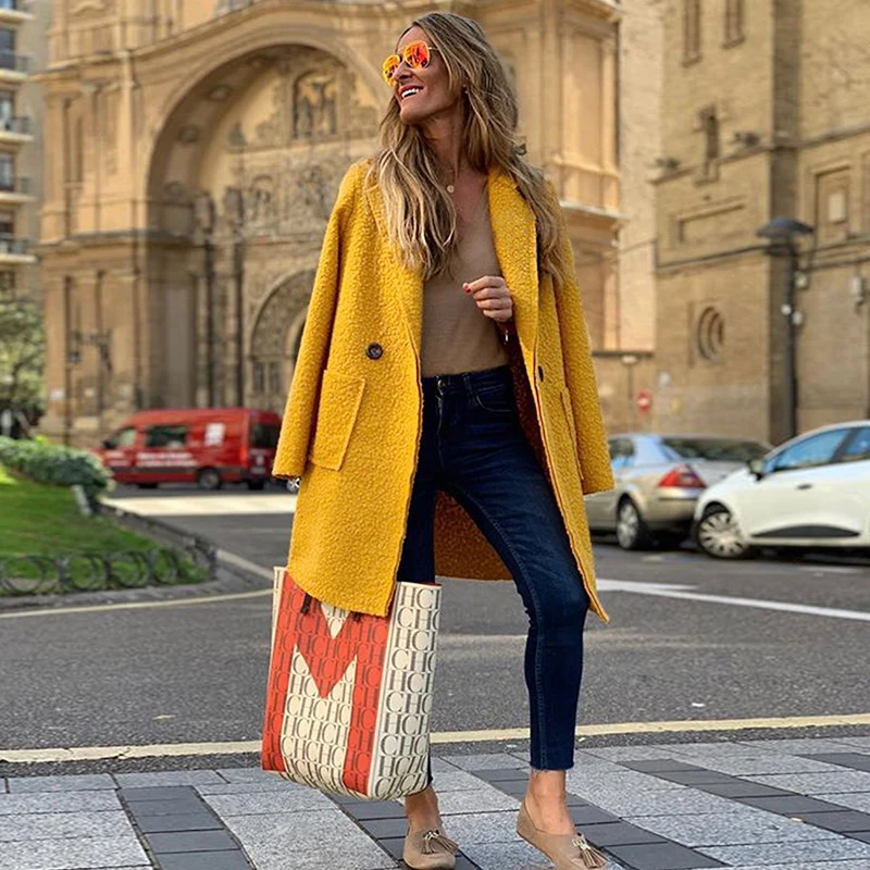 Women Autumn Winter Woollen Coat Long Sleeve Turn-Down Collar Oversize Blazer Outwear Jacket Elegant Overcoats Loose Plus Size
Women Autumn Winter Woollen Coat Long Sleeve Turn-Down Collar Oversize Blazer Outwear Jacket Elegant Overcoats Loose Plus Size