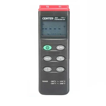 CENTER-301 Dual Input Thermometer Storage Temp: -20℃~60℃ (<70%RH),Resolution 0.1°C, 0.1°F,Auto Power OFF.
CENTER-301 Dual Input Thermometer Storage Temp: -20℃~60℃ (<70%RH),Resolution 0.1°C, 0.1°F,Auto Power OFF.