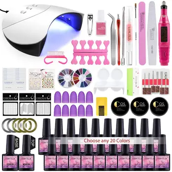 COSCELIA UV LED Lamp Manicure Set Color Gel Nail Polish Set Top Base Coat Manicure Tool Acrylic Nail Kit Nail Art
COSCELIA UV LED Lamp Manicure Set Color Gel Nail Polish Set Top Base Coat Manicure Tool Acrylic Nail Kit Nail Art