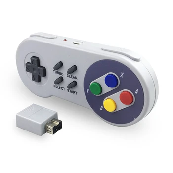 Mini SNES 2.4G wireless controller SNES Classic Super 400mah game handle Supportting NES/SNES/Wii
Mini SNES 2.4G wireless controller SNES Classic Super 400mah game handle Supportting NES/SNES/Wii