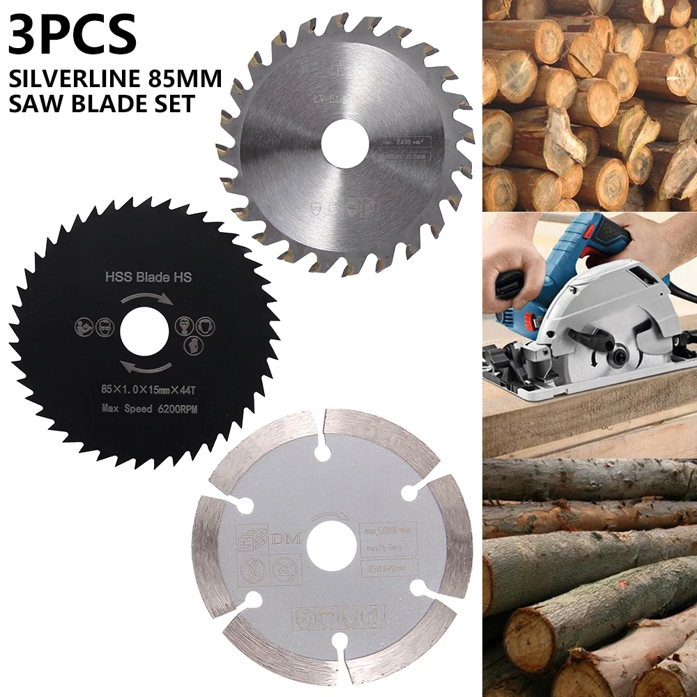 3pcs 85mm Cutting Tool Saw Blades for Power Tool Circular Saw Blade for Wood HSS Saw Blade Cutter Circular Mini Saw Blade
3pcs 85mm Cutting Tool Saw Blades for Power Tool Circular Saw Blade for Wood HSS Saw Blade Cutter Circular Mini Saw Blade