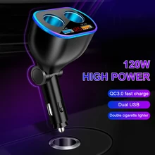 Car Charger 12/24V Lighter Adapter Splitter with Dual USB Digital Voltmeter LED Night Light QC 3.0 Fast Charge for Phone Tablet
Car Charger 12/24V Lighter Adapter Splitter with Dual USB Digital Voltmeter LED Night Light QC 3.0 Fast Charge for Phone Tablet