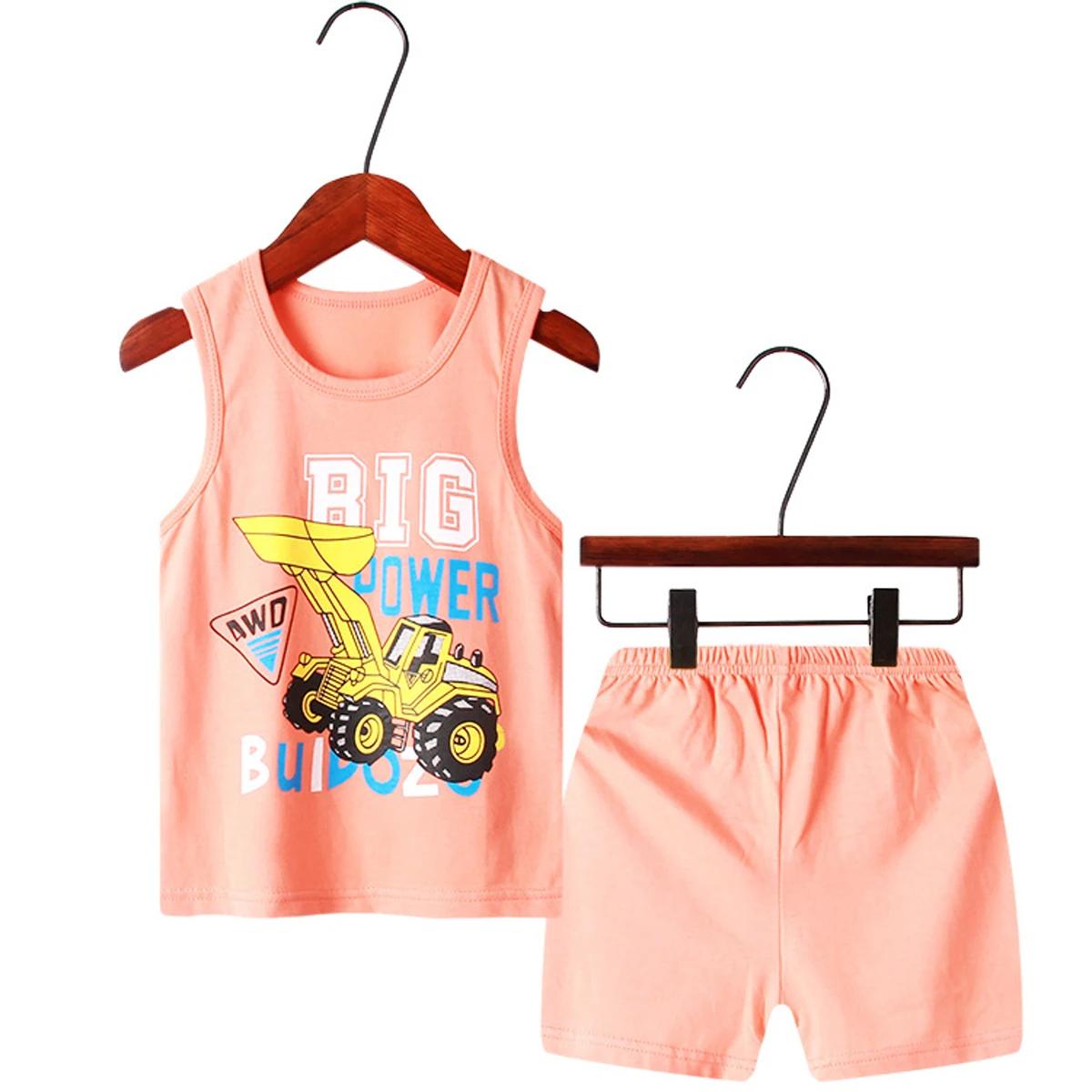 OPPERIAYA Kids Summer 2pc Cozy Outfit Sleeveless Classical-Round-Neck Cartoon Cute Patterns Print Tops Elastic Band Shorts Set
OPPERIAYA Kids Summer 2pc Cozy Outfit Sleeveless Classical-Round-Neck Cartoon Cute Patterns Print Tops Elastic Band Shorts Set
