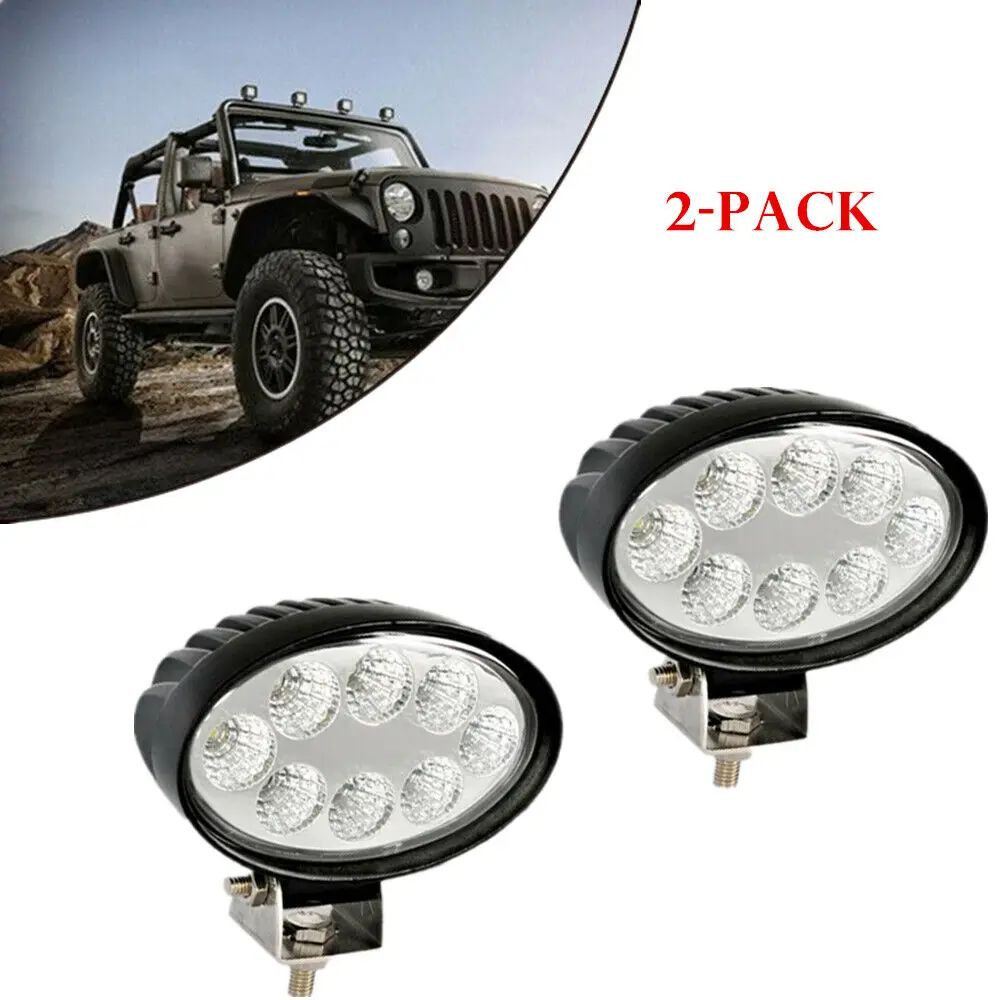 2pcs 10V-60V 24W Car Off-road 8 LEDs Headlight Spotlight 2000LM 6000K White SUV Truck Trailer LED Work Light 
2pcs 10V-60V 24W Car Off-road 8 LEDs Headlight Spotlight 2000LM 6000K White SUV Truck Trailer LED Work Light
