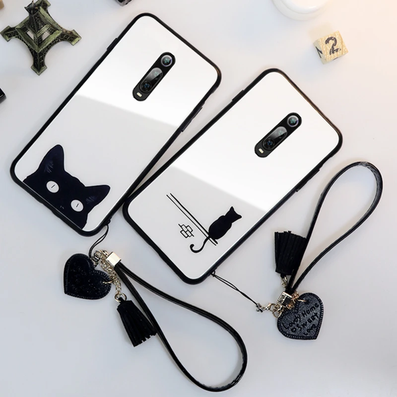 Case & Strap For Oneplus 7 Pro 6 Case Glass Hard Phone Back Cover For Oneplus 7 one plus 6 simple Cute cat lanyard funda
Case & Strap For Oneplus 7 Pro 6 Case Glass Hard Phone Back Cover For Oneplus 7 one plus 6 simple Cute cat lanyard funda