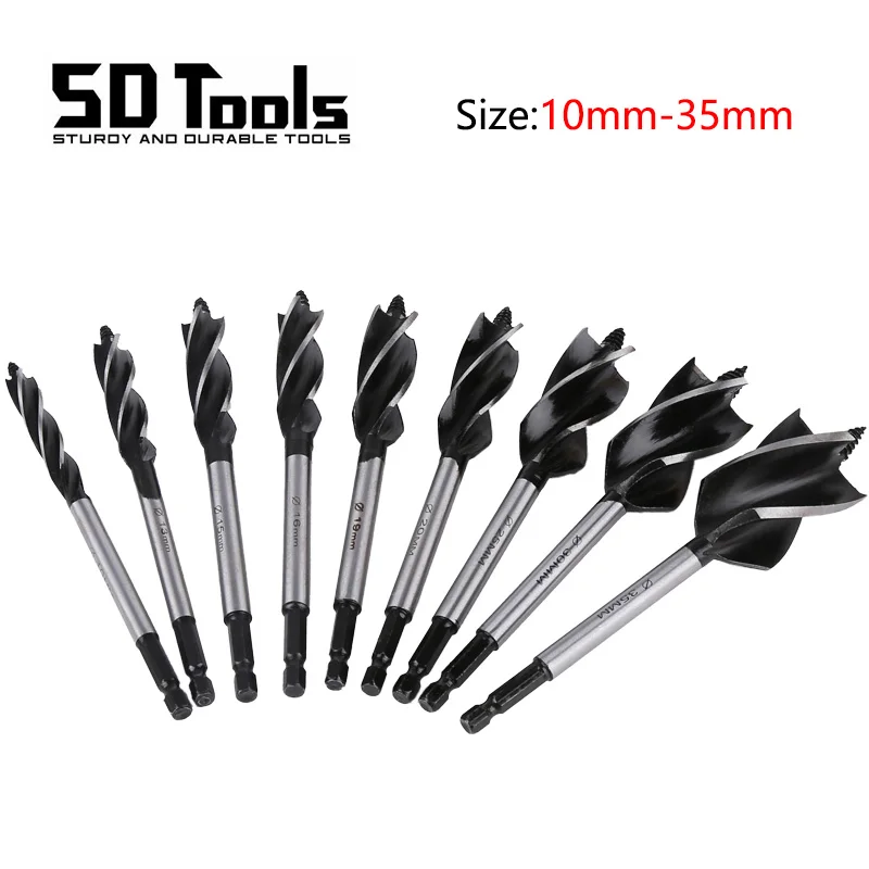 High Carbon Steel Woodworking Twist Drill Bit Hex Handle Long Four-slot Four-blade Woodworking Auger Bit Hole Opener Saw Tools
High Carbon Steel Woodworking Twist Drill Bit Hex Handle Long Four-slot Four-blade Woodworking Auger Bit Hole Opener Saw Tools