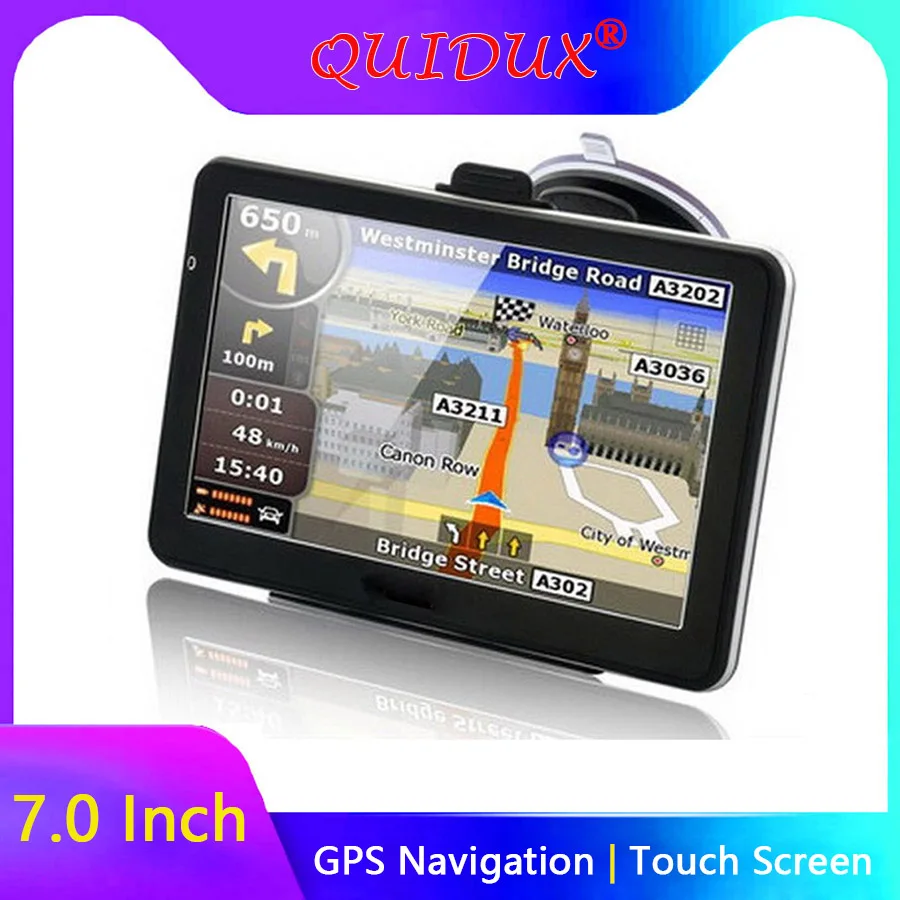 QUIDUX 7 inch HD Car GPS Navigation Truck dvr Touch Screen 8GB ROM FM Transmitter MP3 Video Player Car Entertainment System
QUIDUX 7 inch HD Car GPS Navigation Truck dvr Touch Screen 8GB ROM FM Transmitter MP3 Video Player Car Entertainment System