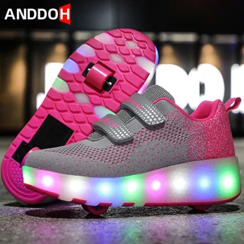 Size 27-43 Wheels Shoes Boys Luminous Sneakers Led Light Up Shoes Children USB Charging Luminous Sneakers with Double Wheels
Size 27-43 Wheels Shoes Boys Luminous Sneakers Led Light Up Shoes Children USB Charging Luminous Sneakers with Double Wheels
