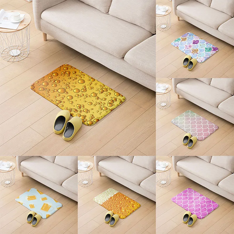 Bubble Pattern Anti-Slip Carpet Fun Beer Fish Scale Floor Mat Modern Living Room Rug Kitchen Bathroom Water Absorption Door Mat
Bubble Pattern Anti-Slip Carpet Fun Beer Fish Scale Floor Mat Modern Living Room Rug Kitchen Bathroom Water Absorption Door Mat