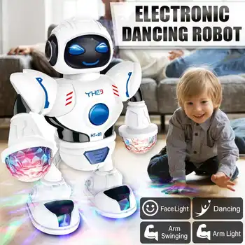Mini Electronic Robot Hyun Dance Robot Smart Action Walking Led Flashing Lights Sounding Musical Kids Toy Gift for Child
Mini Electronic Robot Hyun Dance Robot Smart Action Walking Led Flashing Lights Sounding Musical Kids Toy Gift for Child