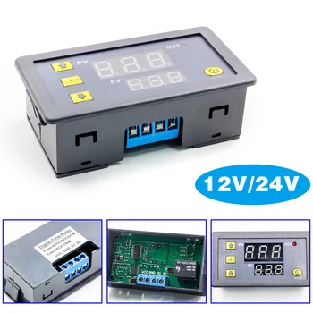 DC 12V 24V AC 110V 220V Digital Cycle Timer Delay Relay Board Module with LED Dual Time Display Timing Relay Switch 0~999
DC 12V 24V AC 110V 220V Digital Cycle Timer Delay Relay Board Module with LED Dual Time Display Timing Relay Switch 0~999
