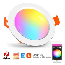 Zigbee 3.0 Smart Downlight 4inch Dimmable Ceiling Light 10W Compatible Alexa Echo Plus Google Home SmartThings Mqtt Tuya
Zigbee 3.0 Smart Downlight 4inch Dimmable Ceiling Light 10W Compatible Alexa Echo Plus Google Home SmartThings Mqtt Tuya