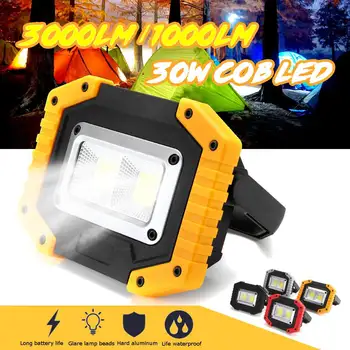 30W 2 COB LED Portable Spotlight Rechargeable Outdoor Working Light Hunting Camping Lamp Floodlight Searchlight 18650 Battery
30W 2 COB LED Portable Spotlight Rechargeable Outdoor Working Light Hunting Camping Lamp Floodlight Searchlight 18650 Battery
