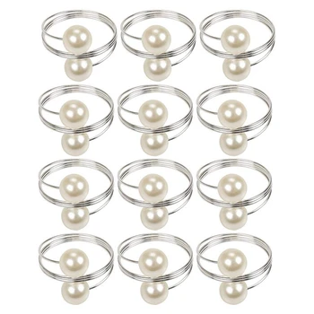 12 Pcs Pearl Napkin Buckle Hoop Napkin Rings Circle Serviette Holder for Wedding Hotel Supplies Table Decoration,Silver
12 Pcs Pearl Napkin Buckle Hoop Napkin Rings Circle Serviette Holder for Wedding Hotel Supplies Table Decoration,Silver