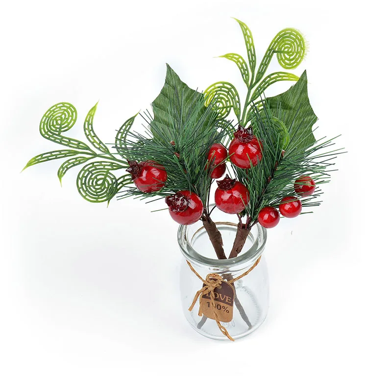 1 шт искусственный цветок красный жемчужная тычинка berrie ветка отличный подарок
