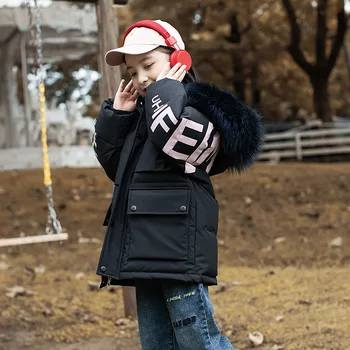 OLEKID 2020 Big Fur Teenage Girls Winter Coat Hooded Thick Warm Girls Winter Down Jacket 5-14 Years Kids Outerwear Parka
OLEKID 2020 Big Fur Teenage Girls Winter Coat Hooded Thick Warm Girls Winter Down Jacket 5-14 Years Kids Outerwear Parka