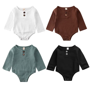 0-24M Infant Baby Kids Boys Girls Jumpsuit Button Solid Long Sleeve Bodysuit Cotton Outfit Set 
0-24M Infant Baby Kids Boys Girls Jumpsuit Button Solid Long Sleeve Bodysuit Cotton Outfit Set