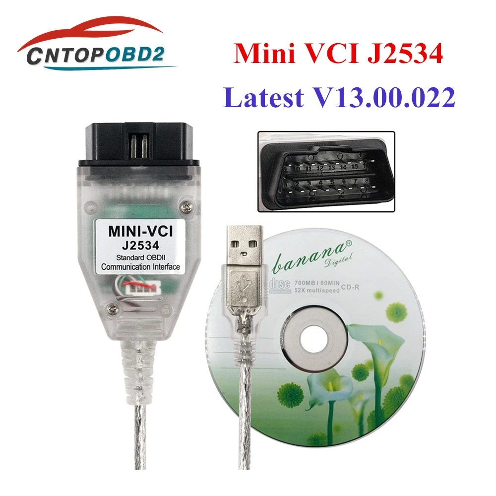 V13.00.022 MINI VCI Interface FT232RL Chip J2534 FOR TOYOTA TIS Techstream MINI-VCI OBD2 Automotive Diagnostic Cable Connector
V13.00.022 MINI VCI Interface FT232RL Chip J2534 FOR TOYOTA TIS Techstream MINI-VCI OBD2 Automotive Diagnostic Cable Connector