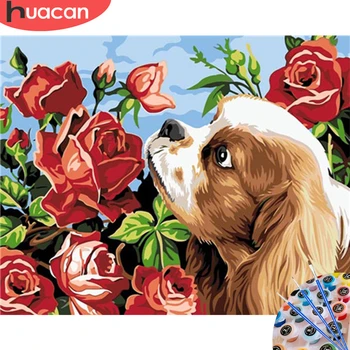 HUACAN Oil Painting By Numbers Dog Animal Kit Drawing On Canvas Flower Wall Art HandPainted DIY Gift Home Decor
HUACAN Oil Painting By Numbers Dog Animal Kit Drawing On Canvas Flower Wall Art HandPainted DIY Gift Home Decor