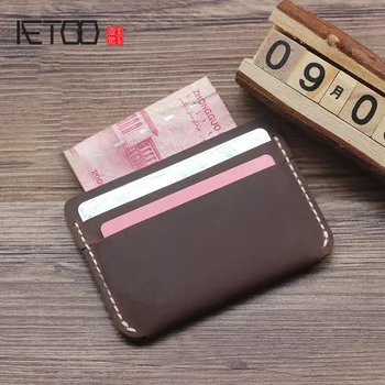 AETOO Handmade mini bulk wallet, leather driver's license set cowhide bag, ultra-thin hand-stitched document bag
AETOO Handmade mini bulk wallet, leather driver's license set cowhide bag, ultra-thin hand-stitched document bag