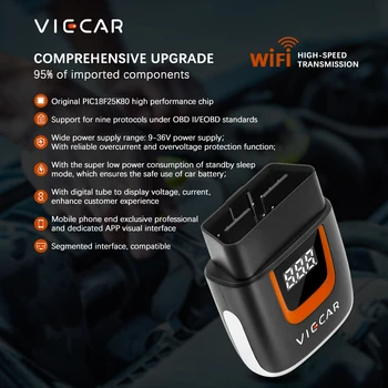 18F25K80 Car Fault Code Reader Diagnostic Tool Viecar VP001-4 EOBD obd2 Support for Windows/Android/iOS/Symbian system with Chip
18F25K80 Car Fault Code Reader Diagnostic Tool Viecar VP001-4 EOBD obd2 Support for Windows/Android/iOS/Symbian system with Chip