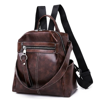 Aelicy Vintage Oil Wax Leather Backpack Women Travel Satchel Shoulder School Bagpack Female Anti-Theft Shoulder Bag Leisure 1225
Aelicy Vintage Oil Wax Leather Backpack Women Travel Satchel Shoulder School Bagpack Female Anti-Theft Shoulder Bag Leisure 1225