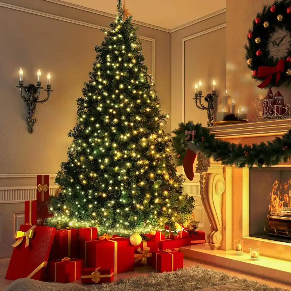hot christmas tree artificial decoration led light with solid
