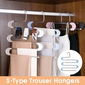 Multifunctional S-type Trouser Rack Stainless Steel Multi layer S Type Pants Trousers Hanger Rack Traceless Adult Trouser Hanger
Multifunctional S-type Trouser Rack Stainless Steel Multi layer S Type Pants Trousers Hanger Rack Traceless Adult Trouser Hanger