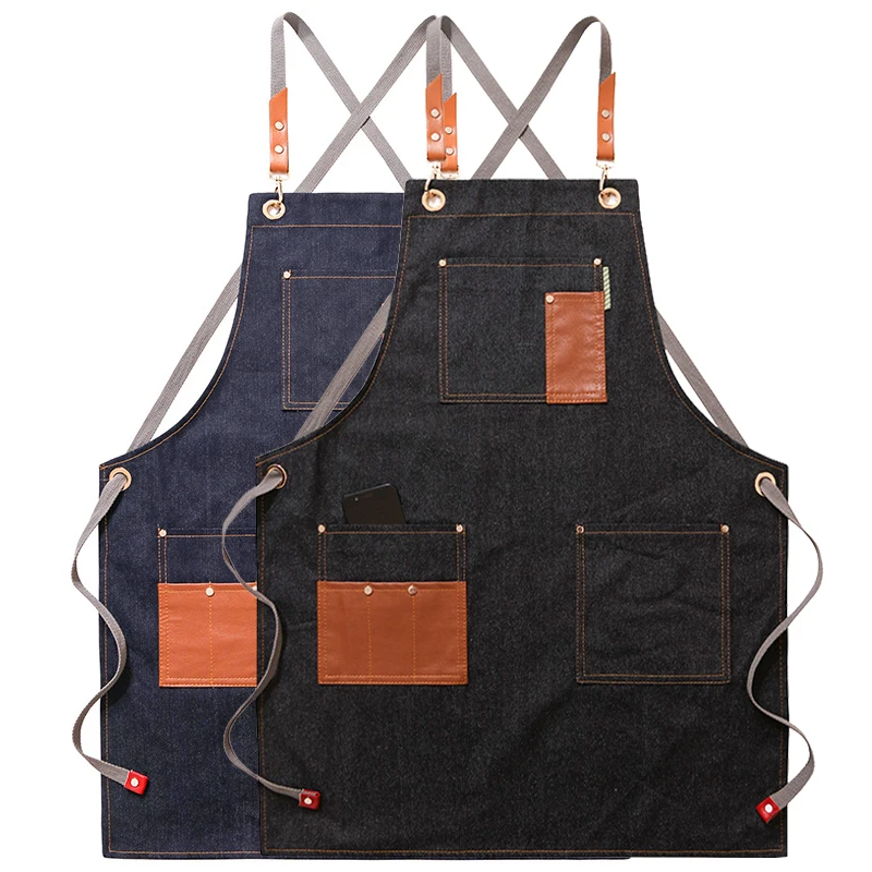 Denim Patchwork Cafe Shop House Cleaning Bibs Canvas Master Apron For Kitchen Accessories Cooking Baking Pocket Coffee Pinafore
Denim Patchwork Cafe Shop House Cleaning Bibs Canvas Master Apron For Kitchen Accessories Cooking Baking Pocket Coffee Pinafore