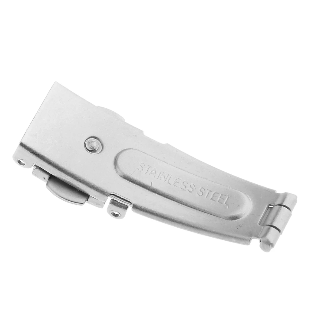 10 Pieces/Lot silver color Watch Buckle Stainless Steel Deployment Clasp Folding Double Push Buckle 5mm-22mm