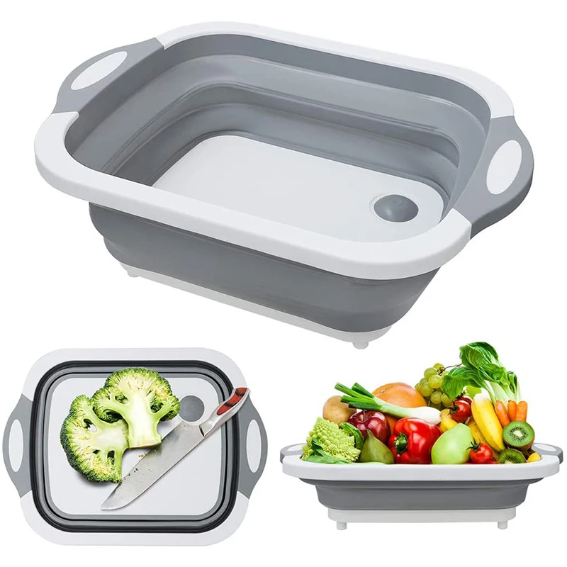 Folding Silicone Cutting Board 3 In 1 Multifunction Chopping Board Vegetable Washing Storage Basket Kitchen Accessories
Folding Silicone Cutting Board 3 In 1 Multifunction Chopping Board Vegetable Washing Storage Basket Kitchen Accessories