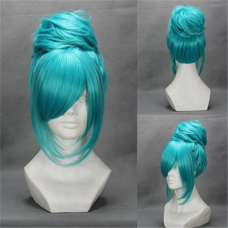 Vocaloid Hatsune Miku Project Diva 2nd Cosplay Wig Blue Heat Resistant Synthetic Hair Wigs with Bun + Wig Cap 
Vocaloid Hatsune Miku Project Diva 2nd Cosplay Wig Blue Heat Resistant Synthetic Hair Wigs with Bun + Wig Cap