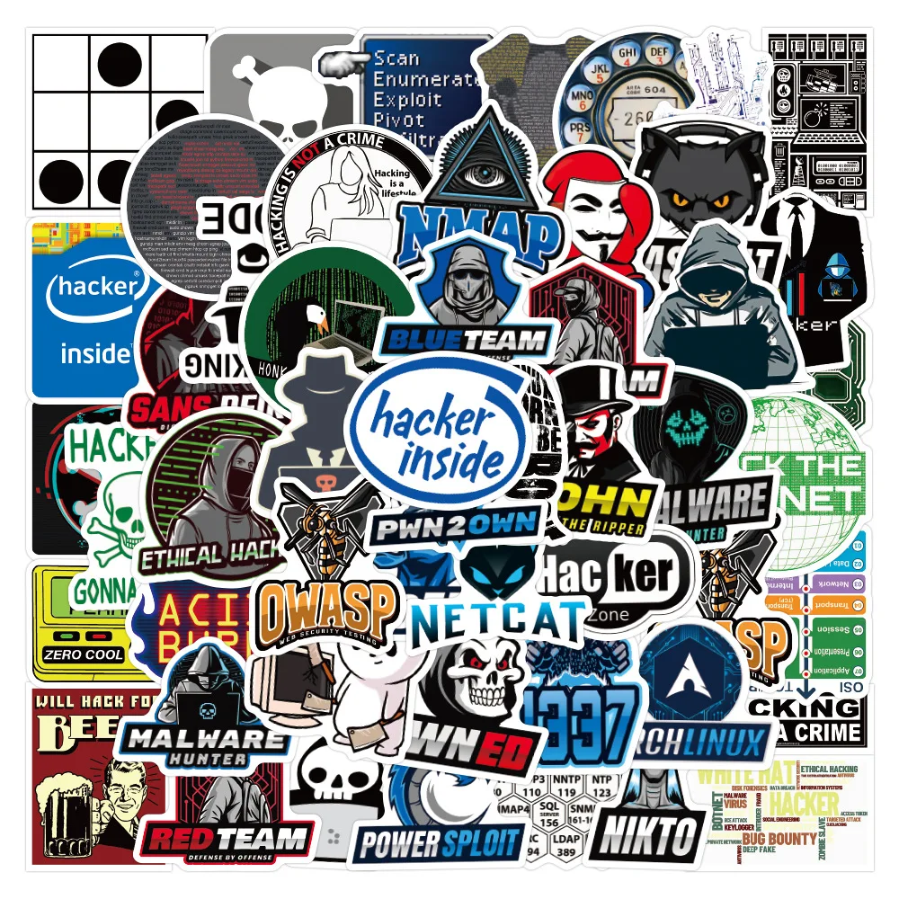 10/30/50PCS Programming Java Network Hacker Stickers DIY Bike Travel Luggage Guitar Laptop Cool Graffiti Sticker Decal Kid Toy | Игрушки и