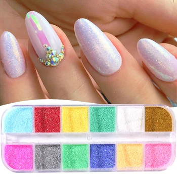 12 Colors/Box Mermaid Nail Powder Shiny Pigment Dust Fine Holographic Glitter Sequins Set Nails Art Decorations Manicure TRRY-1
12 Colors/Box Mermaid Nail Powder Shiny Pigment Dust Fine Holographic Glitter Sequins Set Nails Art Decorations Manicure TRRY-1