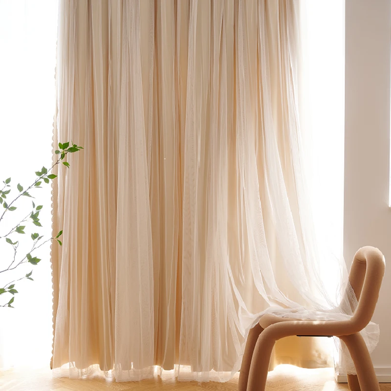 Modern Blackout Curtains For Living Room Girls Bedroom Curtain High Shading Double Drapes Window Wedding Party Lace | Дом и сад