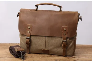 Men Canvas Shoulder Bag Handbags Crazy Horse Leather Briefcase vintage Handmade Messenger Bags Male Office cross body Bags
Men Canvas Shoulder Bag Handbags Crazy Horse Leather Briefcase vintage Handmade Messenger Bags Male Office cross body Bags