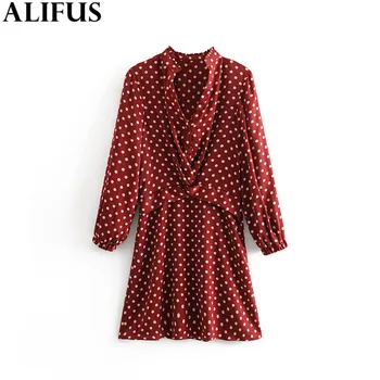 Fashion Za Women Mini Dress 2019 Casual Polka Dot Print V-Neck Lantern Sleeve Chic Slim A-line Dresses Female Ladies Vestidos
Fashion Za Women Mini Dress 2019 Casual Polka Dot Print V-Neck Lantern Sleeve Chic Slim A-line Dresses Female Ladies Vestidos