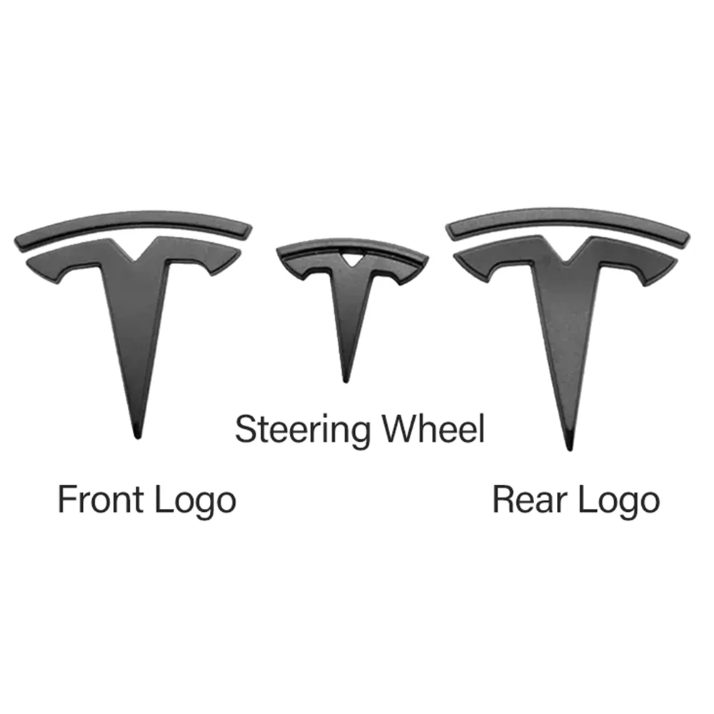 Чехол с логотипом автомобиля Tesla Model 3/Y 2021 наклейка из АБС углеродного волокна 3