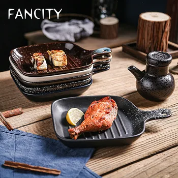 FANCITY Vintage with handle square plate, handle plate, ceramic baking tray, oven plate, baked rice dish
FANCITY Vintage with handle square plate, handle plate, ceramic baking tray, oven plate, baked rice dish
