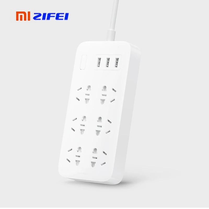 Original Xiaomi Smart Home Electronic Power Strip Socket Fast Charging 3 USB + 6 Sockets Standard Plug EU US 1.8M Length
Original Xiaomi Smart Home Electronic Power Strip Socket Fast Charging 3 USB + 6 Sockets Standard Plug EU US 1.8M Length